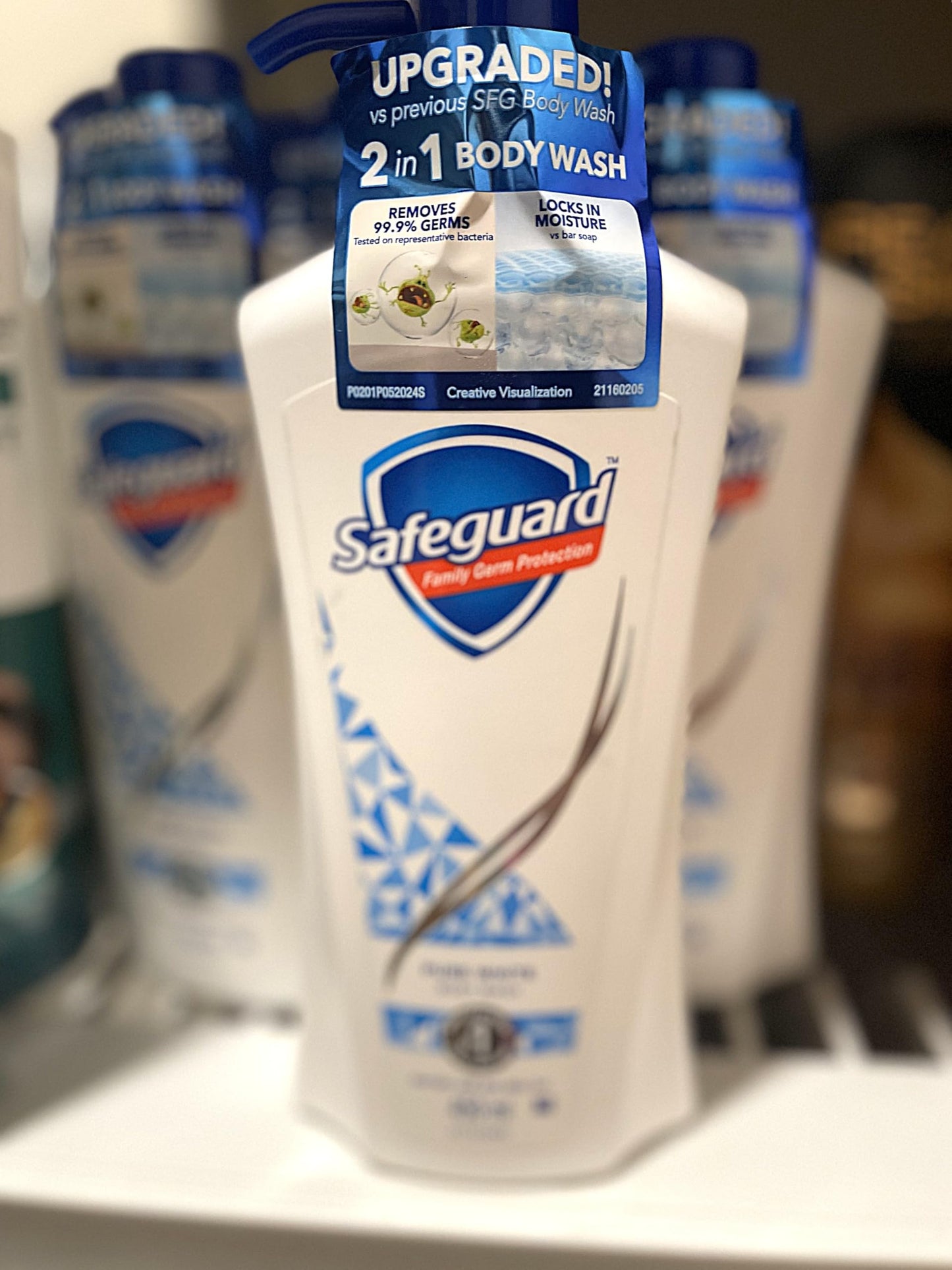 Safeguard Pure White 2 in 1 body wash 450 ml