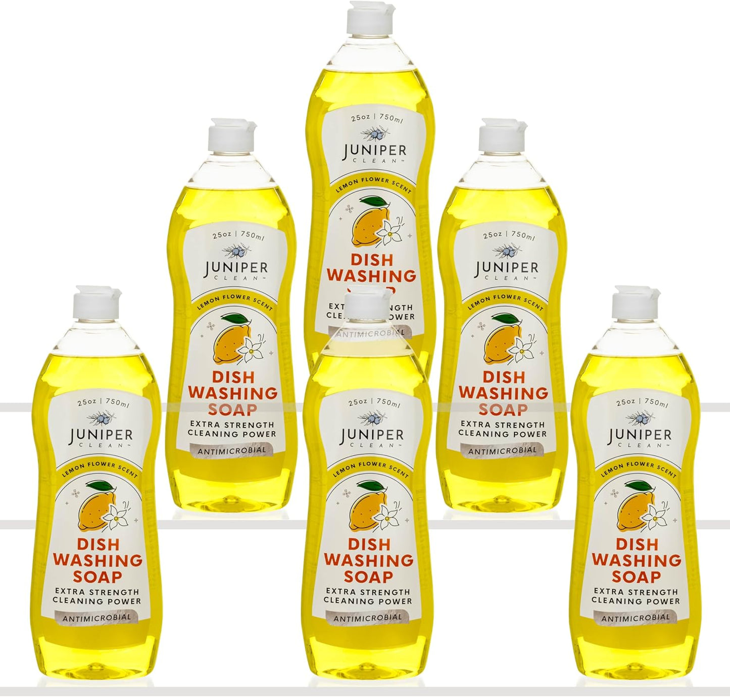 Dish Soap, Lemon Scent, Liquid Dish Washing Soap Squeeze Bottle 25 Fl Oz (Pack of 6)