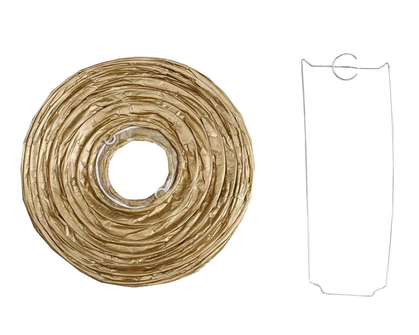 Matissa Pack Of 6 Round Paper Lanterns, 8/20Cm, Gold Party Decorations, Model 6Ln