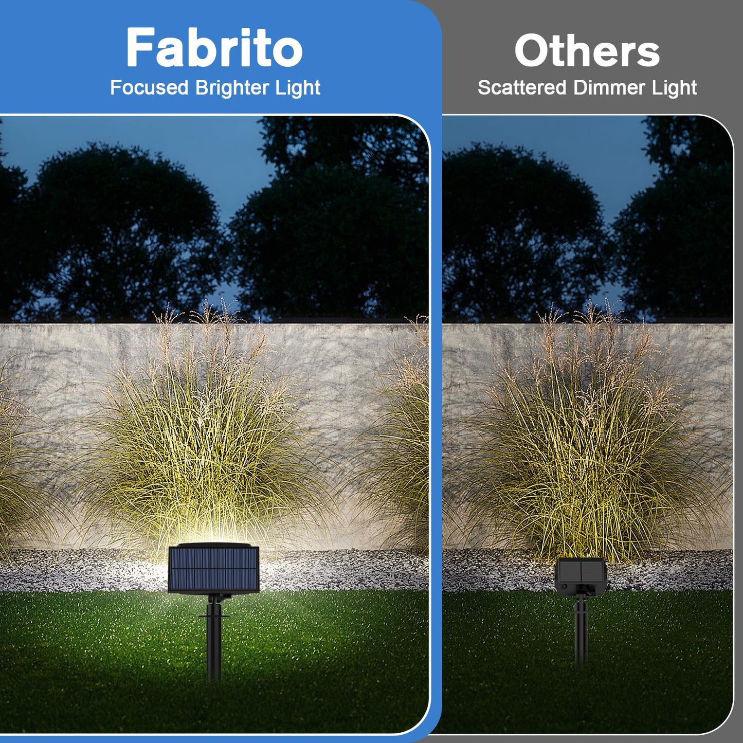 Fabrito Solar Spot Lights Outdoor 136 Leds  Big Brighter Lighting Solar Lights Outdoor  6 Pack Ip65 Waterproof Landscape Spotlights Auto On/Off For Yard  Garden  Pathway  Plants Tree (Cool White)