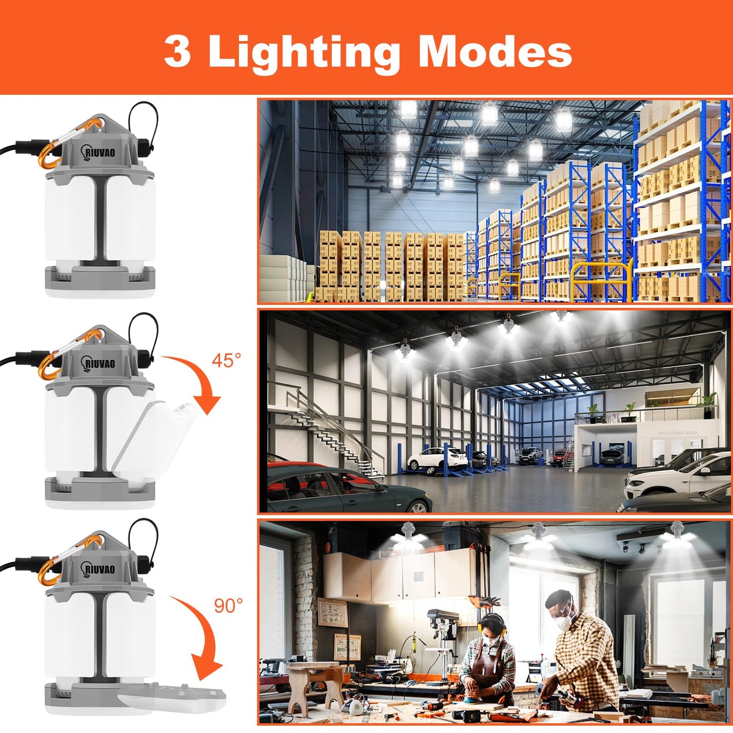 70W Led Temporary Work Light 10500Lm 5000K Super Bright Construction Lights 4 Adjustable Light Panels Led Work Light Ip67 Dust Waterproof With Hook Portable Linkable For Job Site Garage Lighting