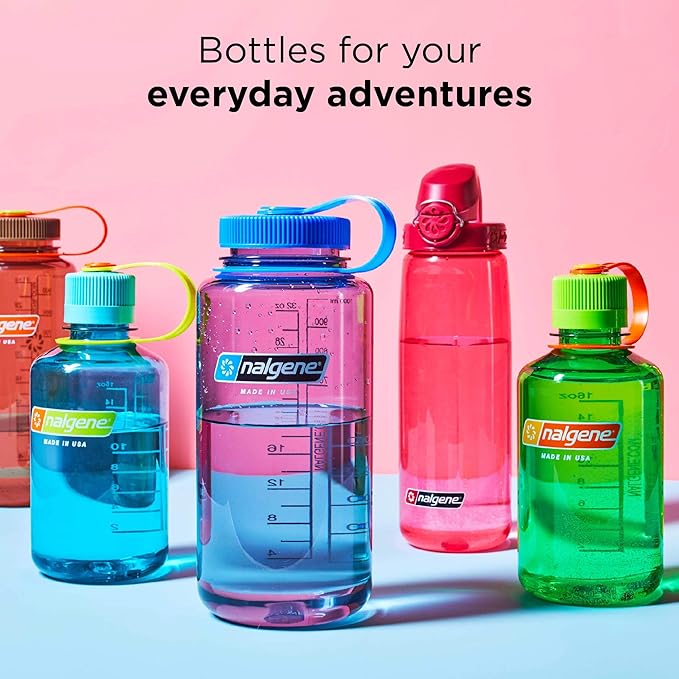 Nalgene Sustain Tritan BPA-Free MultiDrink Water Bottle Made with Material Derived from 50% Plastic Waste, 20 OZ, Gray
