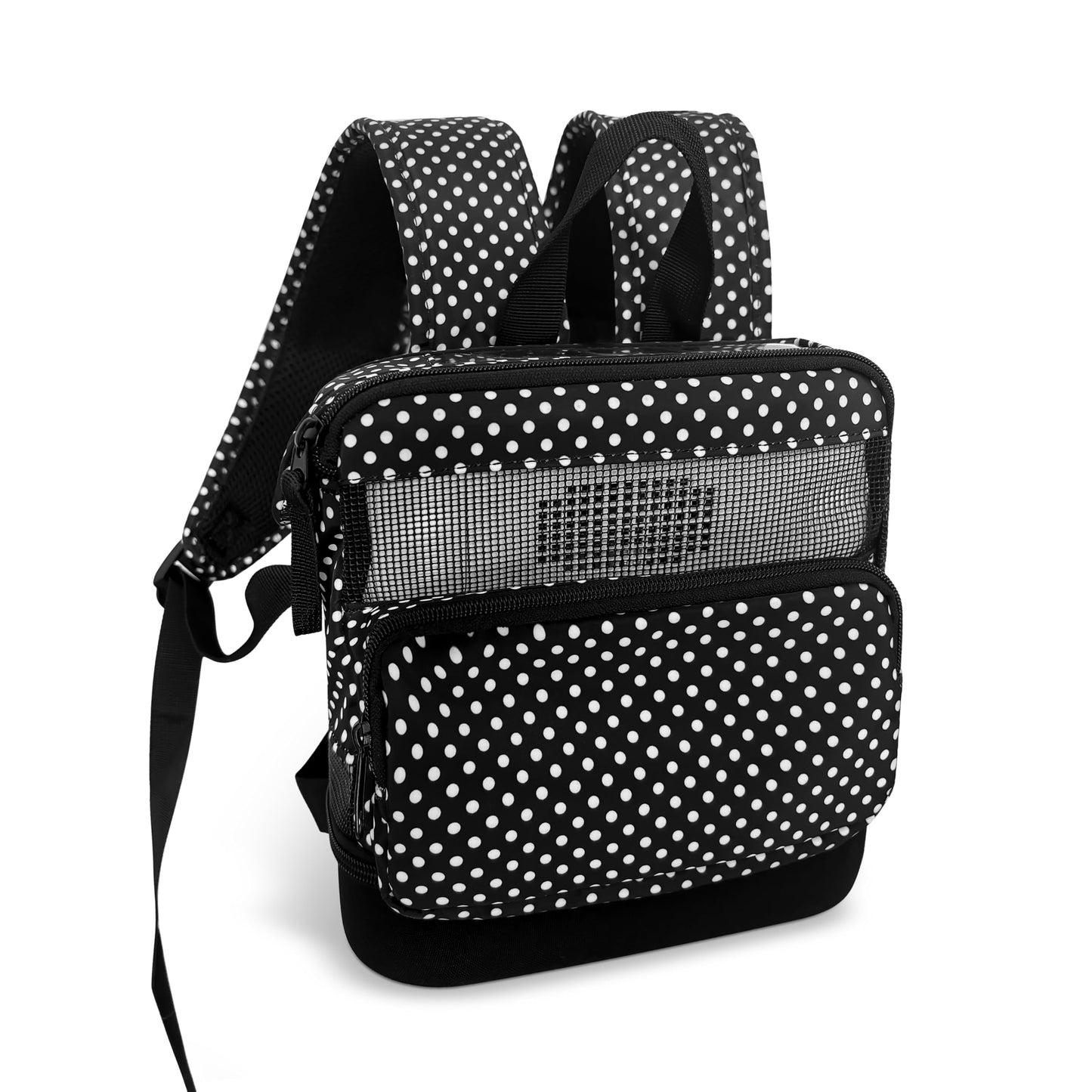 O2TOTES WEAR YOUR OXYGEN WITH STYLE Backpack fit for Rhythm p2 poc, lightweight backpack, comfortable, mesh (Nylon, black white polka)