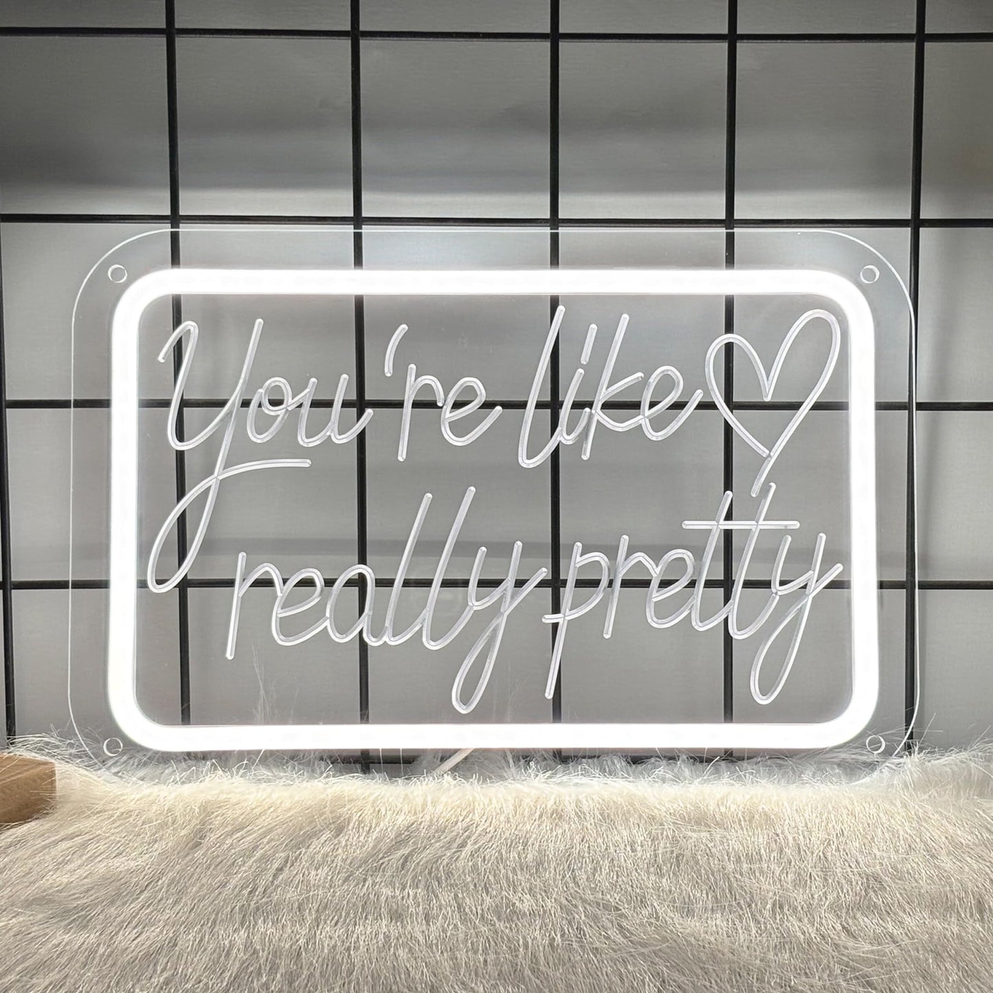 YouRe Like Really Pretty Neon Signs For Wall Decor  Neon Lights Signs For Bedroom Decor Birthday Gift For Teen Girls Led Neon Sign White Neon Sign For Salon  Home  Wedding  Party