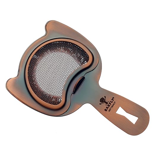 Barfly Fine Mesh Spring Strainer, Antique Copper