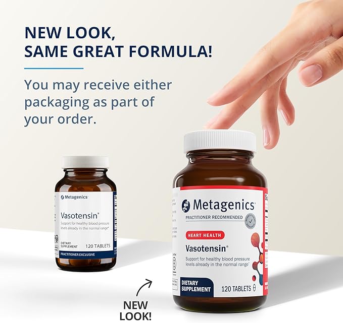 Metagenics Vasotensin - Supports Healthy Blood Pressure Levels Already in The Normal Range* - Bonito Peptide Supplement - Fish Protein - Non-GMO - Gluten-Free - 120 Tablets