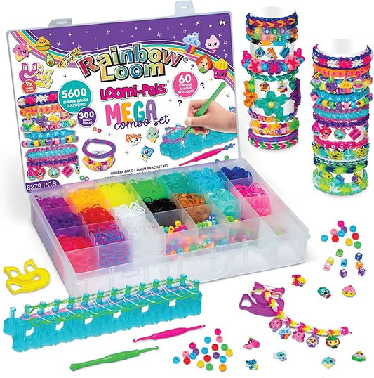 Rainbow Loom® Loomi-Pals™ MEGA Set, Features 60 Cute Assorted LP Charms, The New RL2.0, Happy Looms, Hooks, Alpha & Pony B...