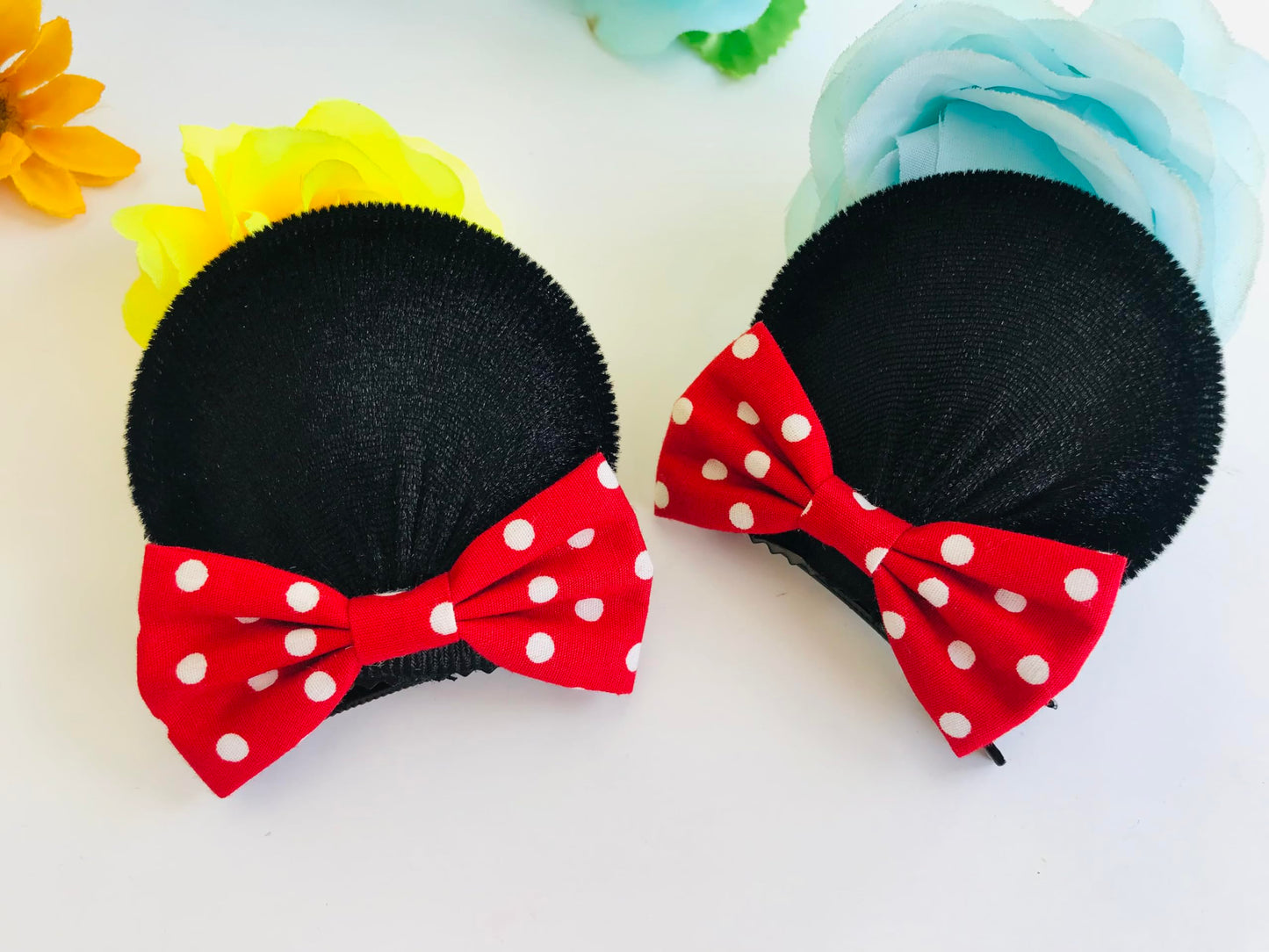Red Polka Dot Bow Clips for Baby Girls Toddlers Hair Clips Costume Accessory: M3 (MC Clip-L)