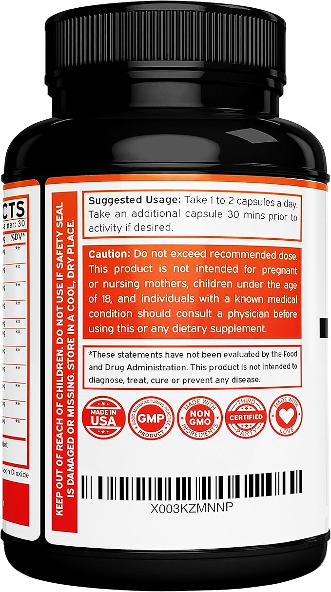 Horny Goat Weed For Men and Women - [Maximum Strength 1590mg] Maca, Ginseng, L-Arginine, Tribulus - Premium Hornygoatweed - Icariin Epimedium For Men - 3rd Party Tested - USA Made - 120 Count