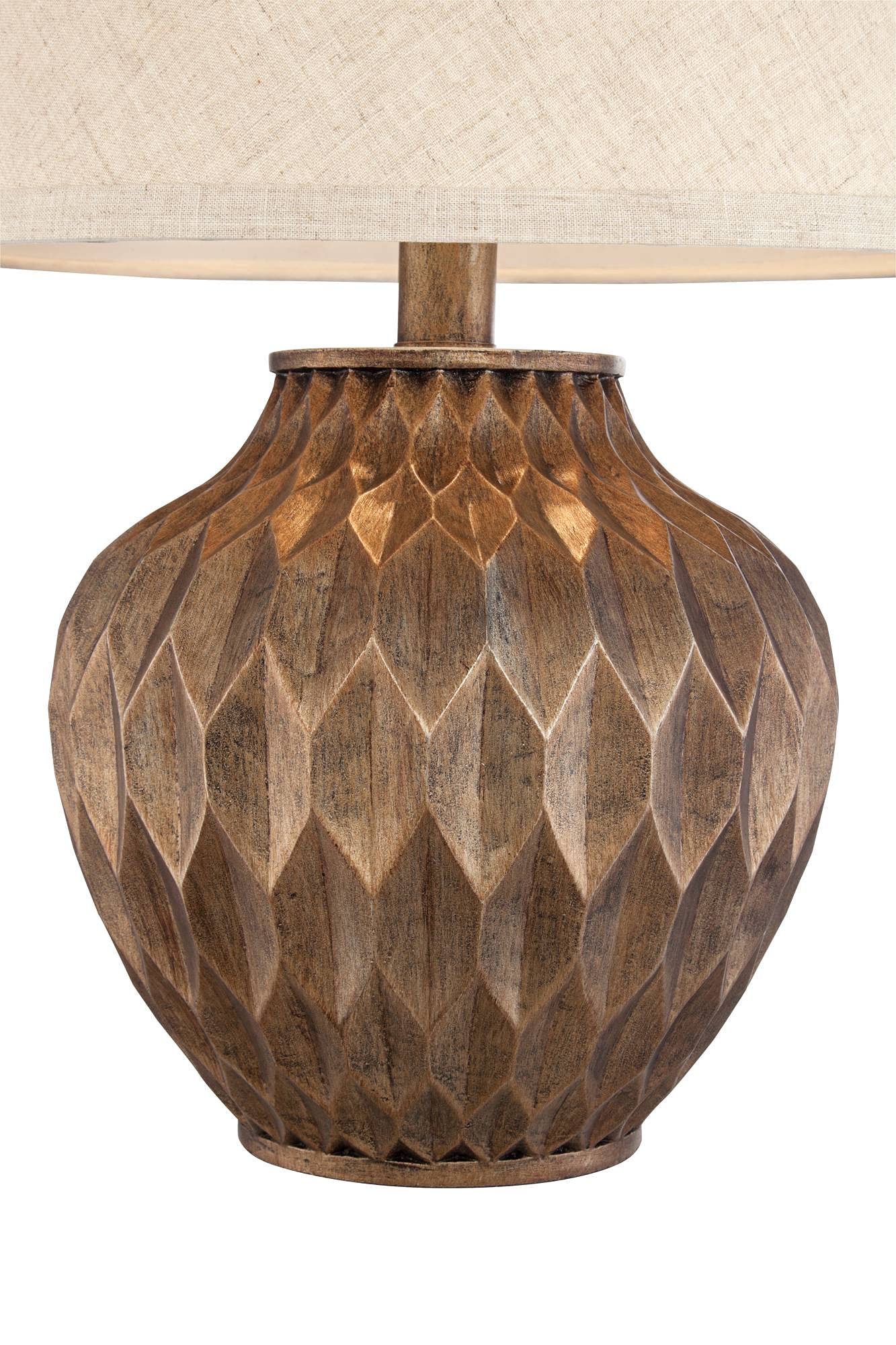 360 Lighting Buckhead Modern Accent Table Lamp 22 High Bronze Resin Urn With Tapered Fabric Shade For Bedroom Living Room Office