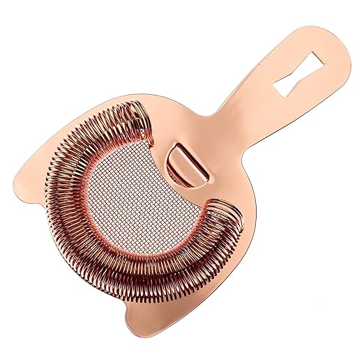 Barfly Fine Mesh Spring Strainer, Copper Plated
