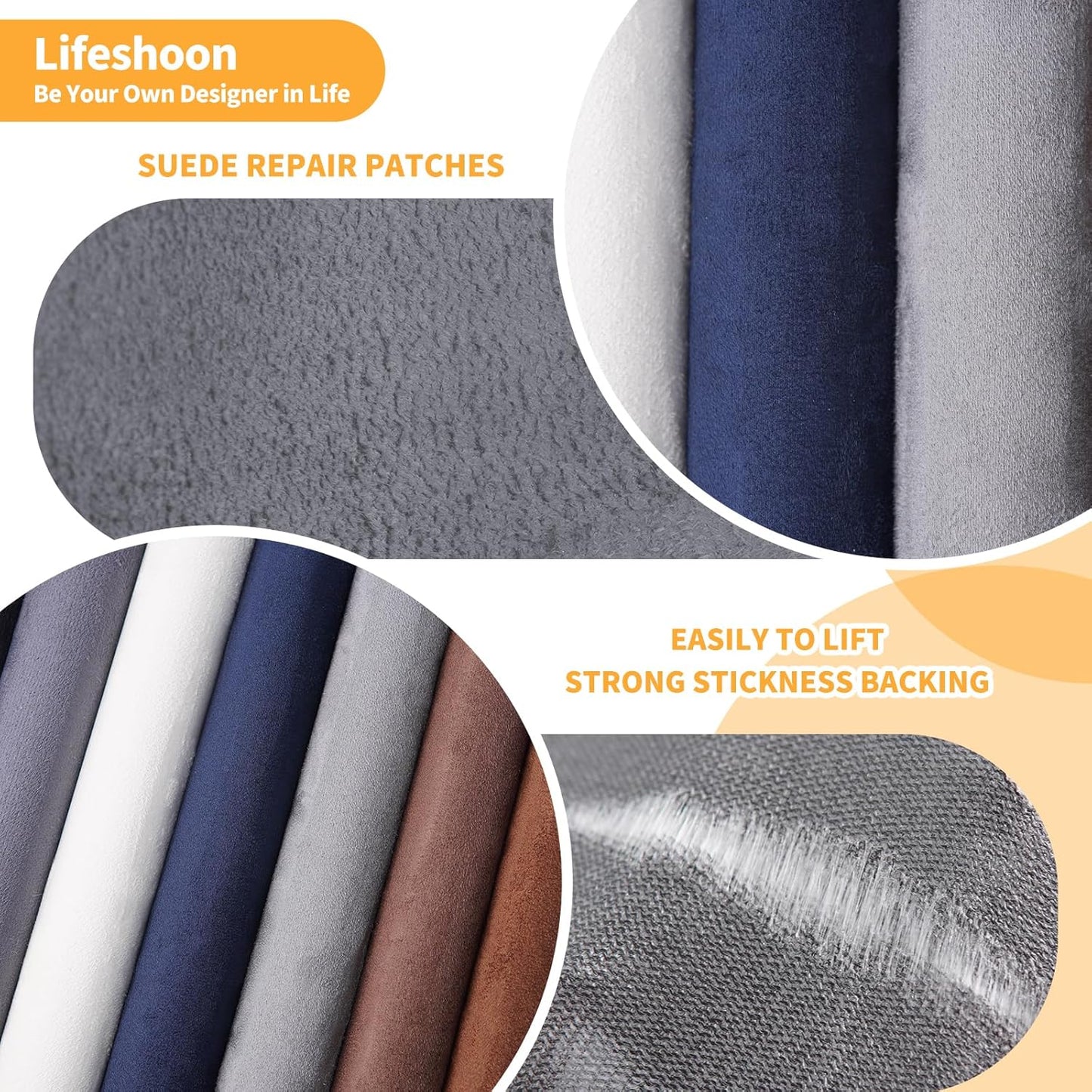 Fabric Repair Patches, 35X79 Inch Self-Adhesive Suede Patches Tape Durable, DIY Large Fabric Repair for Sofa, Couches, Furniture, Chair, Clothing （35X79 Inch, Dark Blue）