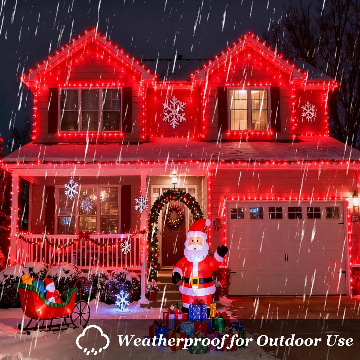 300 Led Christmas Tree Lights  Connectable Christmas Lights Indoor With Timer Memory & Dimmable & 12 Modes  75Ft Decoration Fairy String Lights For Outside Bedroom Home Patio Yard Tree Party  Red