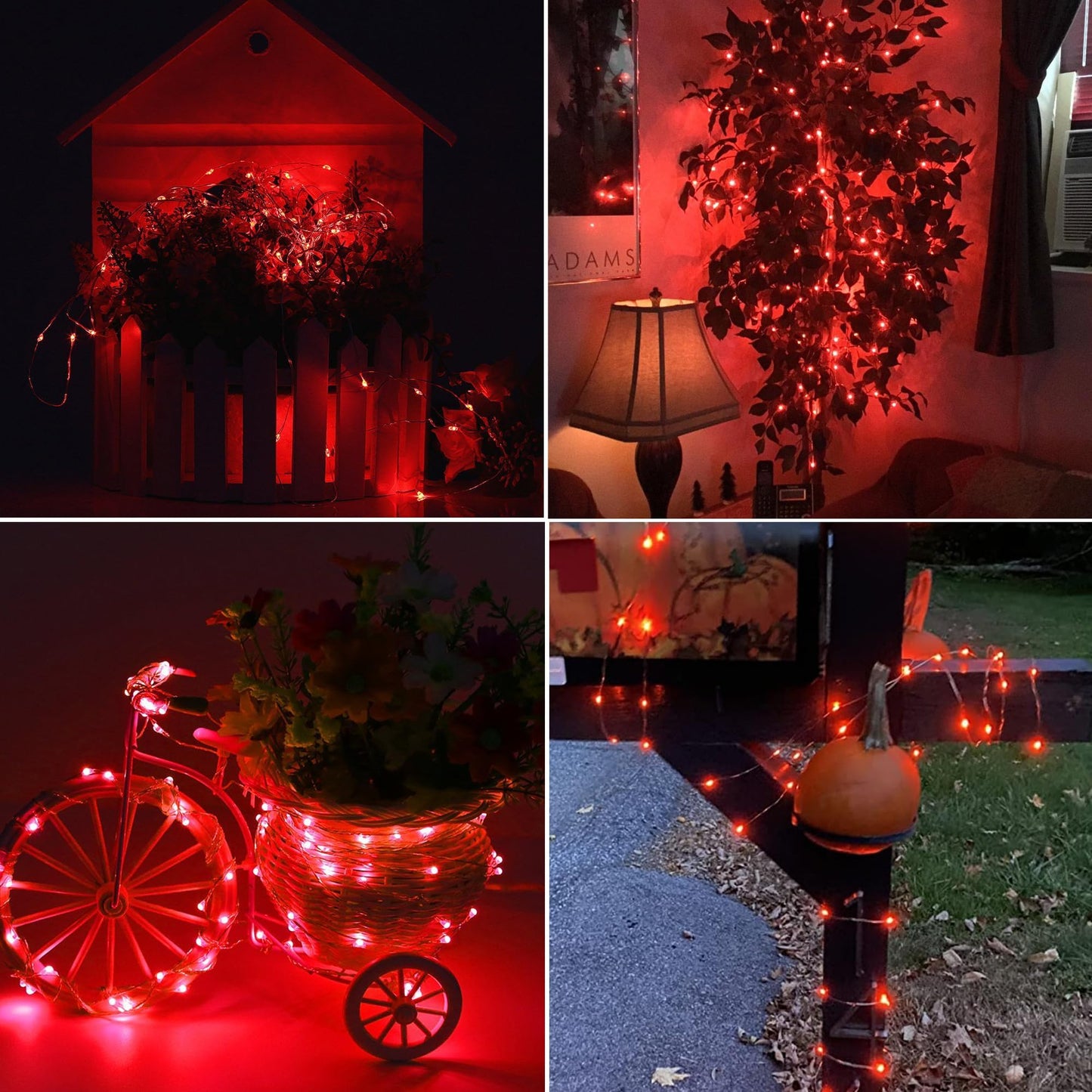 Joomer 100 Led Battery String Lights, 2Pack Red Twinkle Fairy Lights With Timer For Home, Garden, Party, Indoor Decor - Ssm0050-S-4.5V