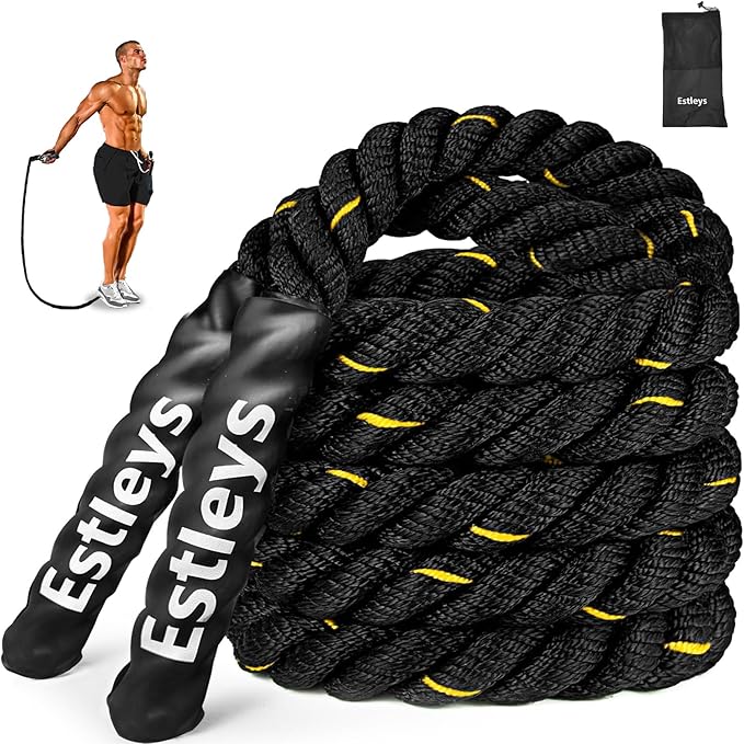 5lb Weighted Jump Rope for Men and Women, Adult Heavy Skipping Rope, Heavy Jump Ropes for Home Workout, Weight Loss, Shapi...