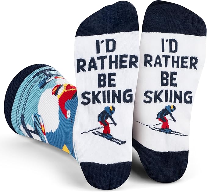 Lavley Ski Socks - Funny socks for skiers and snowboarders - Unisex novelty gift - Great for birthdays or holidays