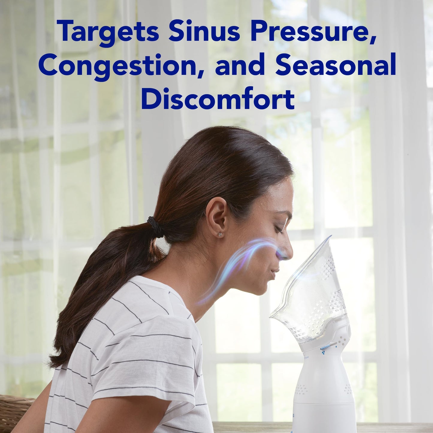 Vicks Sinus Inhaler - Non-Medicated Steam Relief for Allergies, Congestion, Cough & Colds, Vocal Steamer, Soothes Nasal & Throat Passages, Works with VapoPads (1 Included)
