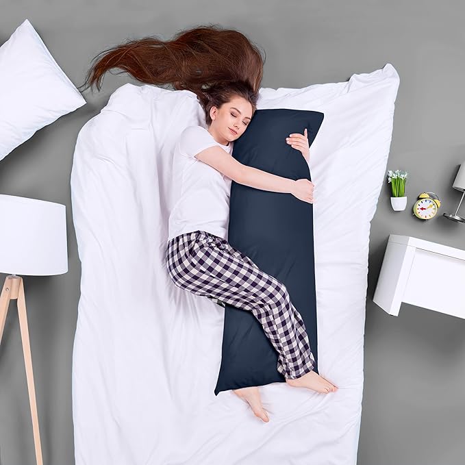 Utopia Bedding Full Body Pillow for Adults (Navy, 20 x 54 Inch, Pack of 06) Long Pillow for Sleeping, Large Pillow Insert for Side Sleepers