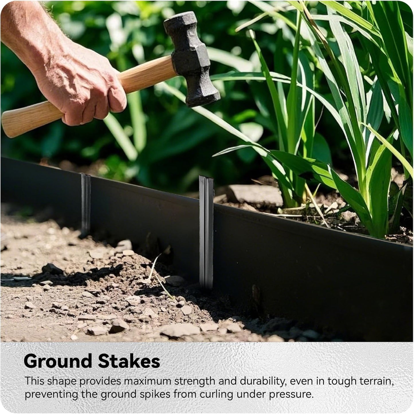 Worth Galvanized Steel Landscape Edging 4.5" x50' Metal Garden Edging Roll Flexible Bender Border with 16Pcs Stakes for Lawn, Flower Bed Edges, Black