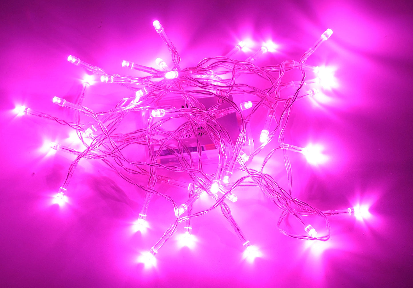 Karlling Pink 40 LED Fairy Light String - Battery Operated Decorations for Wedding, Xmas, Valentines Day