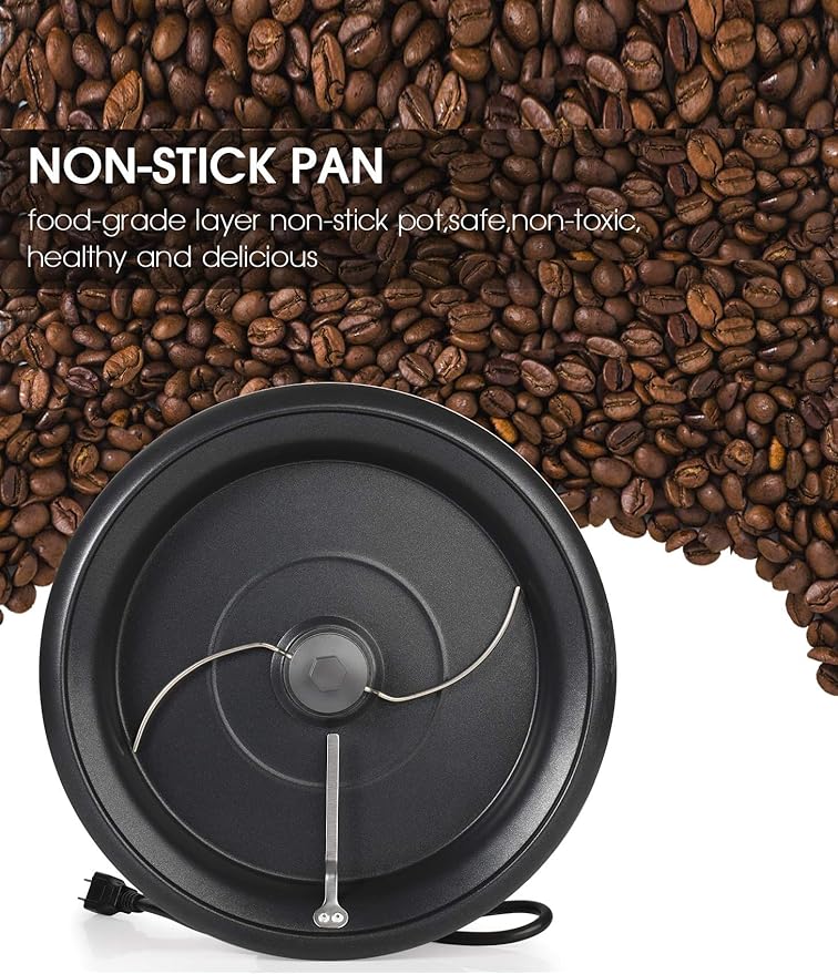 Upgrade Coffee Roaster Machine for Home Use, 110V Household Electric Coffee Bean Roaster with Timer 1200W Roasting Machine Peanut Bean Home Coffee Roaster