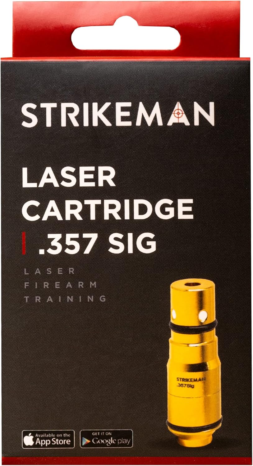 Strikeman Dry Fire Laser Training Cartridge - Great for Target Shooting Practice with Pistols, Made for The Firearm Training System - Red Laser Cartridge Only, Multiple Calibers