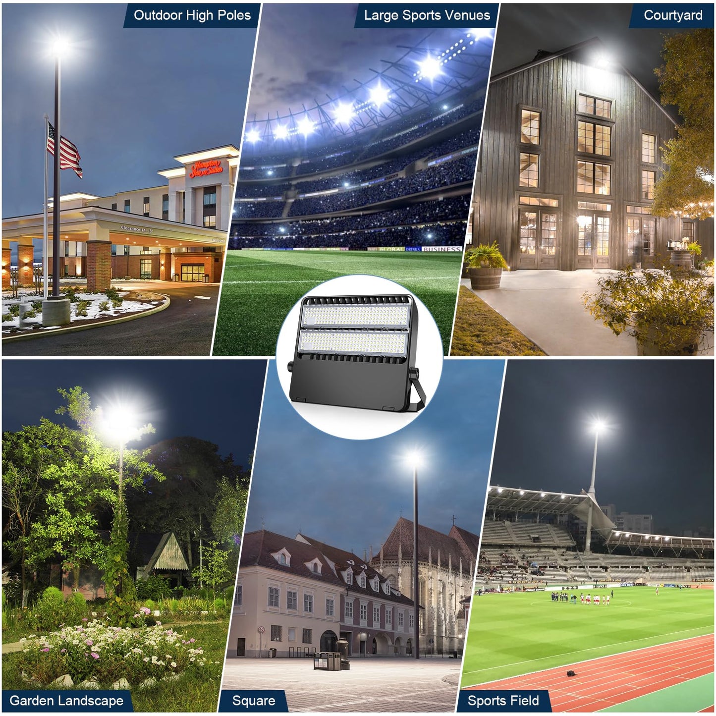 Tomourd Led Stadium Lights  Extremely Bright 36000 Lumen Outdoor Stadium Flood Light  Ip65 Waterproof 240W Commercial Exterior Arena Lighting With 5000K Wide Angle And Heavy Duty