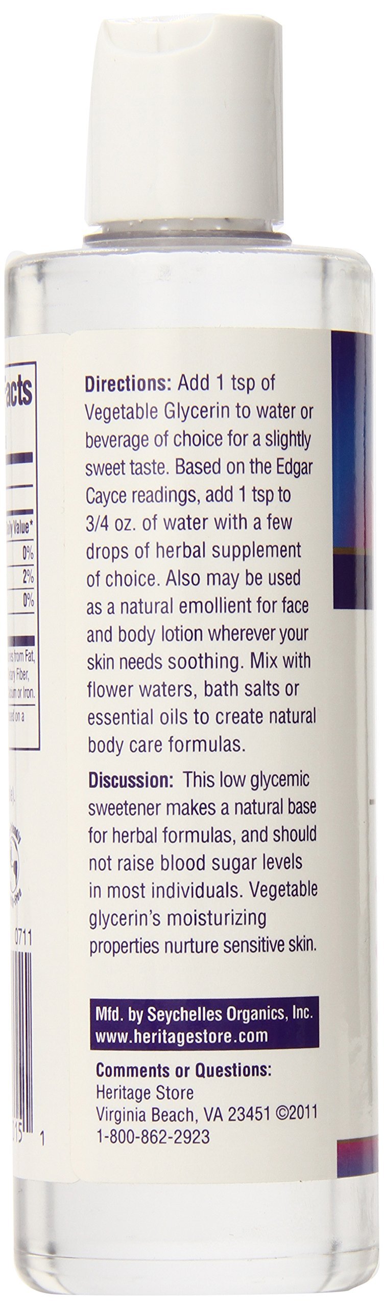 Heritage Store Vegetable Glycerin, 8 Ounce