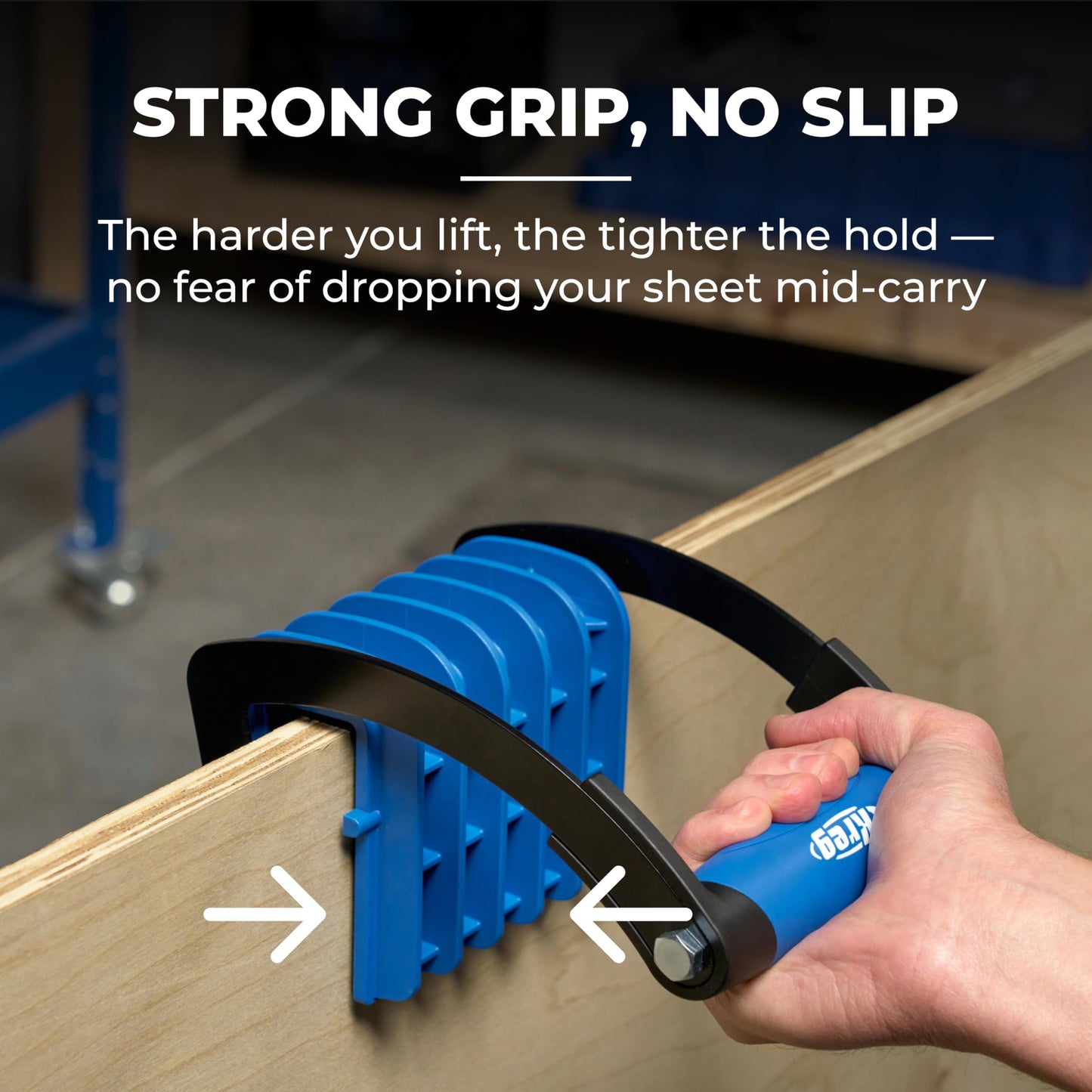 Kreg Panel Carrier - Easily Carry Plywood Boards & Large Panels - Ergonomic Grip - Woodworking Tools & Accessories
