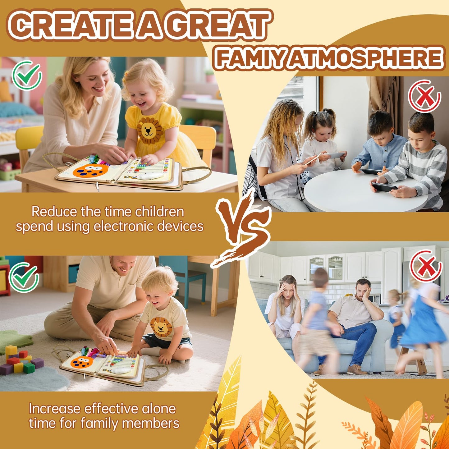 Aurasys Busy Board Montessori Toys for Toddlers Birthday Gifts, Montessori Busy Book Sensory Board Educational Activity Book for Learning Fine Motor Skills, Airplane Travel Toys for Boy & Girl