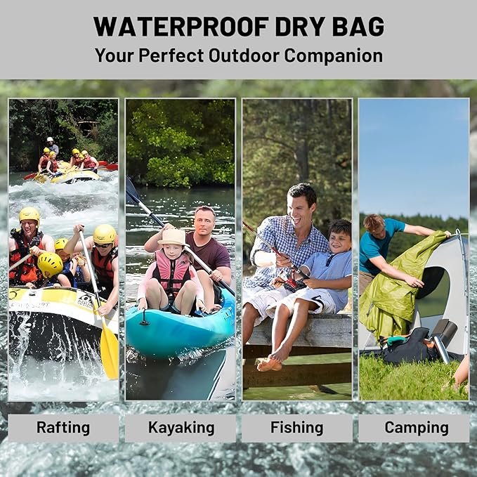 Waterproof Dry Bag,Roll Top Music Notes Waterproof Backpack 5L/10L/20L Floating and Lightweight Bags for Kayaking, Boating, Fishing, Swimming and Camping