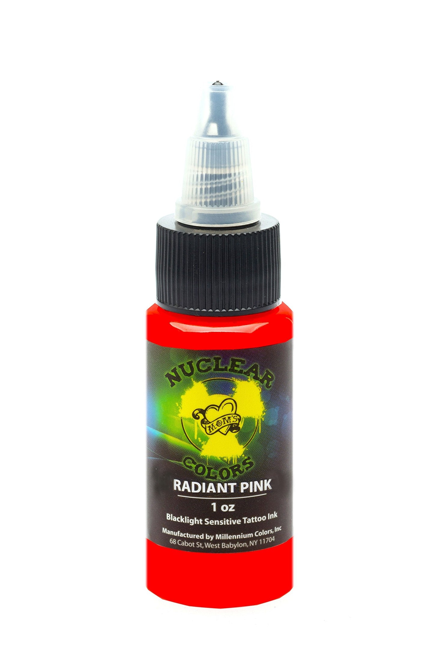 Millennium Mom 's Nuclear UV Tattoo Ink .5 Ounce Radiant Pink Ultra Violet 1/2 oz