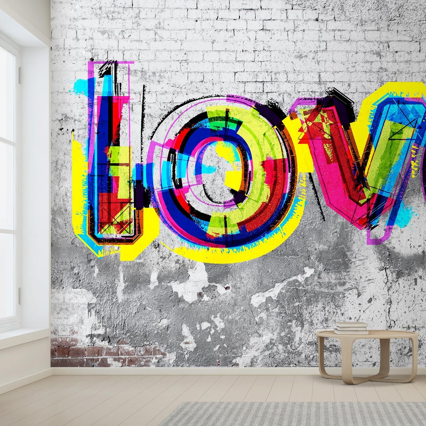 wall26 Colorful Graffiti Large Wall Mural, Removable Peel and Stick Wallpaper, Home Decor - 120x168 inches