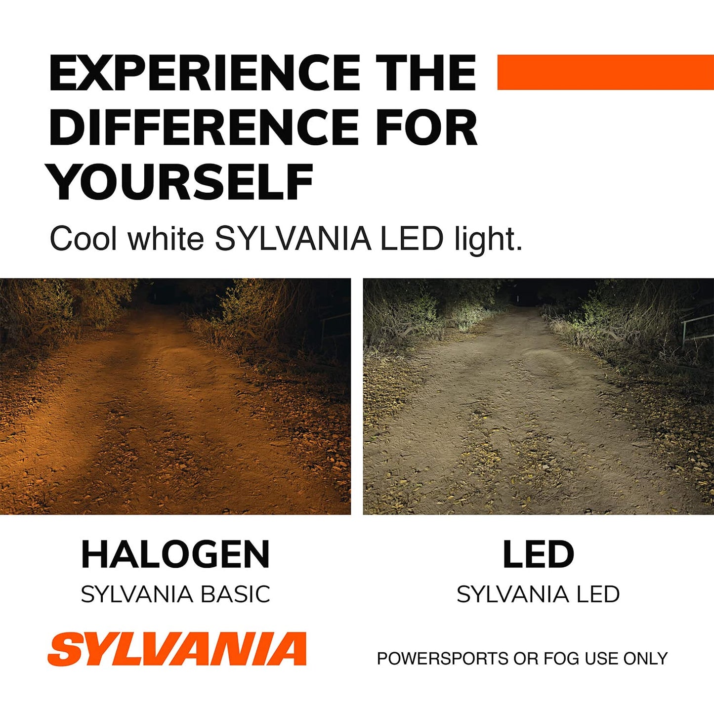 Sylvania H13 9008 Led Headlight Bulbs - 6000K Cool White Light, Aluminum, 2 Pack For Off-Road Use Or Fog Lights