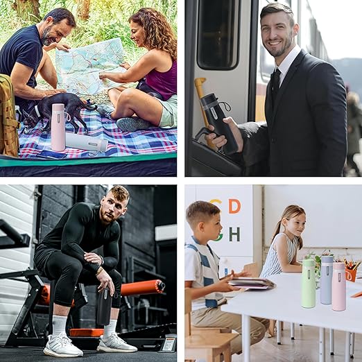 PHILIPS Filtered Water Bottle, Insulated Stainless Steel Water Purifier Bottle for Daily Life & Travel, BPA Free with GoZero Everyday Filter for Cleaner & Tastier Tap Water, Keeps Cold, 32 oz Gray
