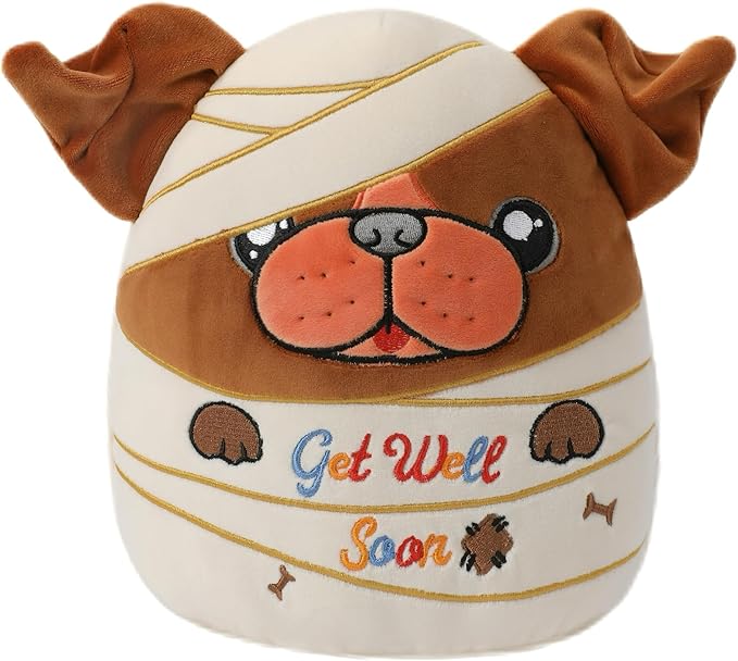 NIUBEHOHO Get Well Soon Plush Dog – Injured Bulldog Stuffed Animal Adorable Bandages, Perfect Get Well Gift for Bulldog Lo...