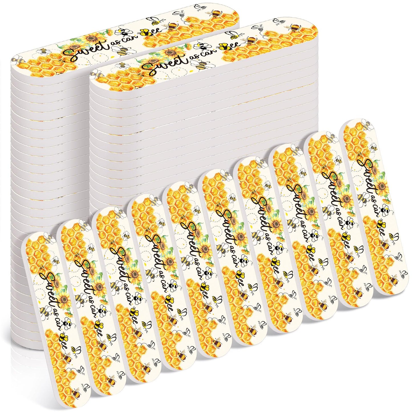 Lanties 50 Pcs Sweet as Can Bee Baby Shower Party Favors Bee Mini Nail Files Spring Baby Sower Decorations Honeybee Emery Board