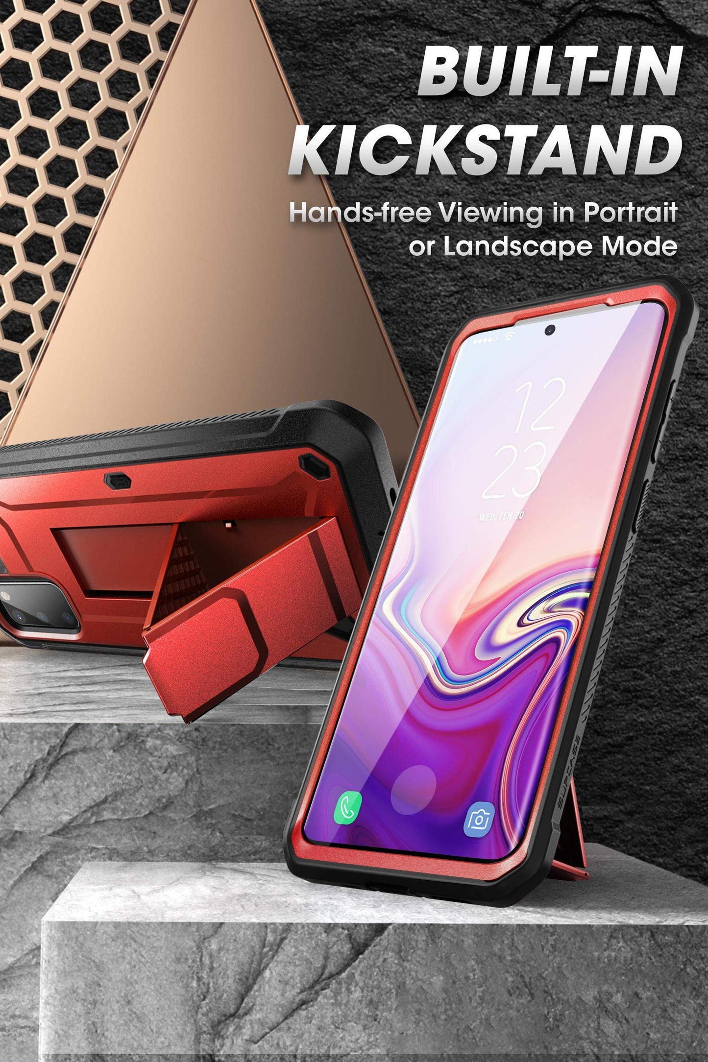 Supcase For Samsung Galaxy S20 Fe 5G Case With Screen Protector (Unicorn Beetle Pro), [Built-In Stand & Belt-Clip] Heavy Duty Fu
