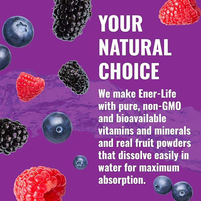 Ener-IV Electrolyte Drink Mix - Electrolytes Powder Packets, Hydration Powder Drink, Hydrate Liquid Mix, Low Sugar Rehydration for Women & Men - Mixed Berry, 24 Count