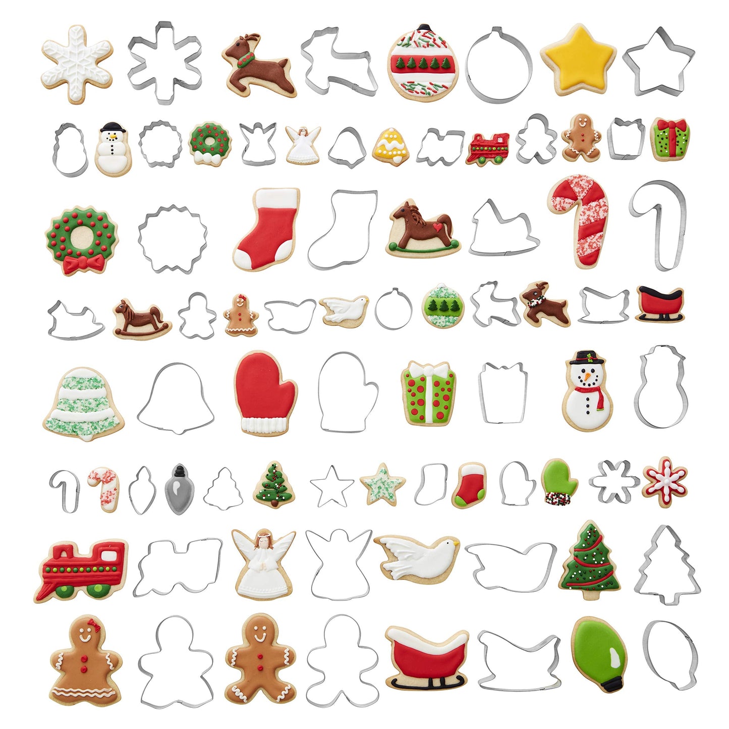 Wilton Christmas Cookie Metal Cookie Cutter Set with Tub, 40-Piece