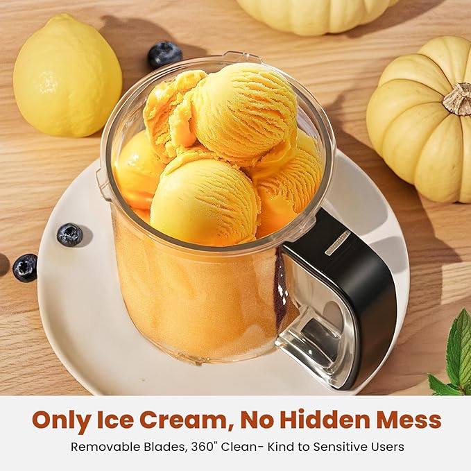 Ice Cream Maker Machine 12-in-1, Full Automatic Stainless Steel Homemade Ice Cream Maker for Sorbet, Milkshake, Frozen Yogurt & More, Easy to Clean Ice Cream Machine, (3) Family-Sized Tritan Tubs