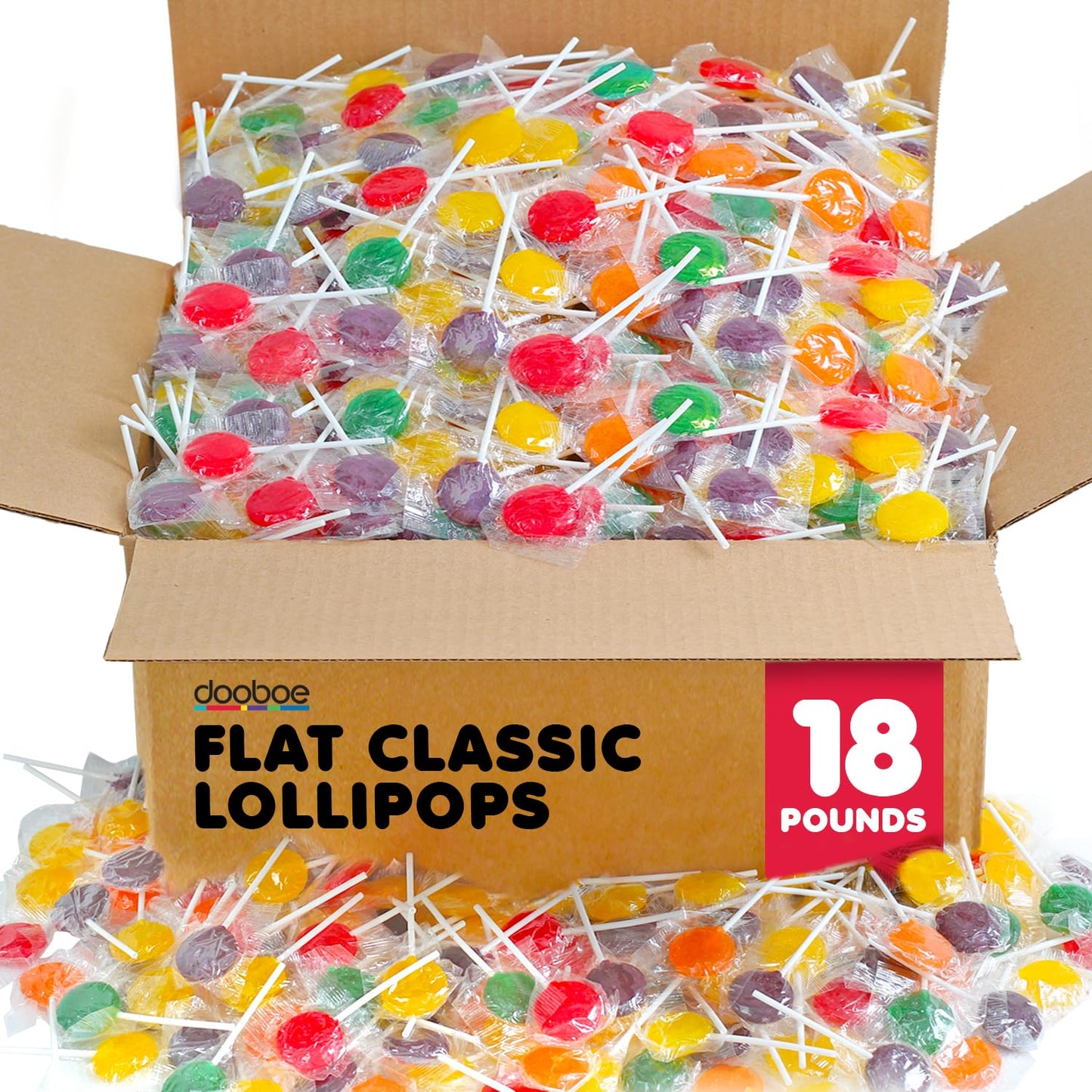 Lollipops Bulk - 18 Pounds - Classroom Suckers - Assorted Fruit Flavored - Doctor Offices  Camps  Schools  Parties and More