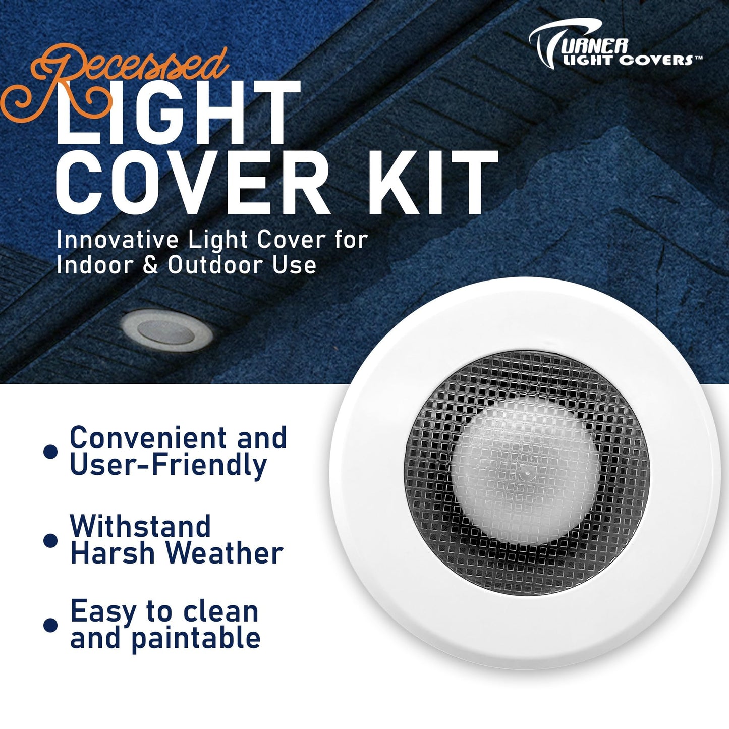 Recessed Light Cover Kit For Indoor And Outdoor Ceiling - Replacement Kit For Canned Lighting Fixtures  And Led Retrofit Downlights  Includes Mounting Ring  Trim Plate  And Screen  discomfort-reducingtable - 10Packs