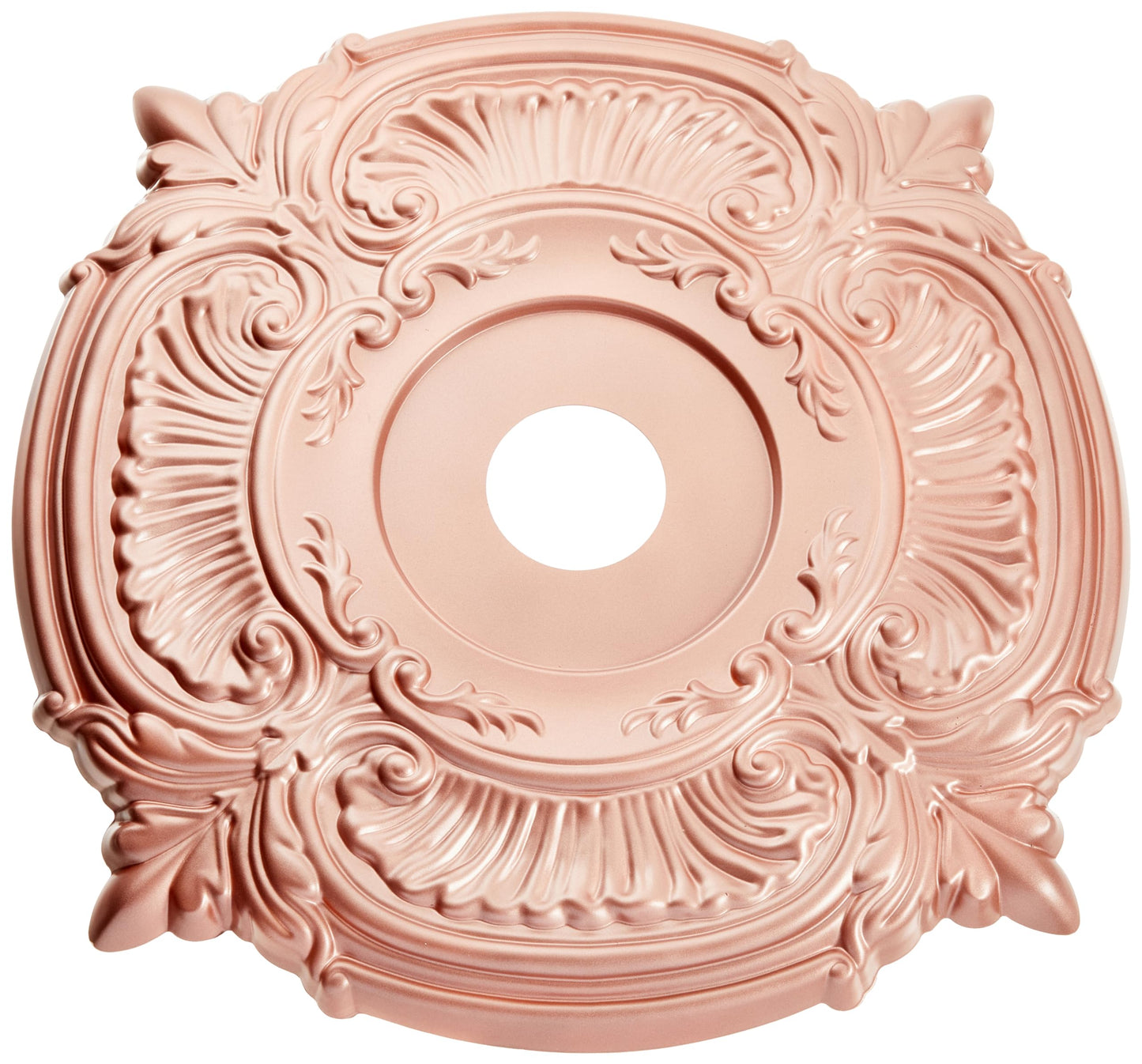 22Od X 3 1/2Id X 1P Attica Thermoformed Pvc Ceiling Medallion (Fits Canopies Up To 7 3/4), Metallic Copper