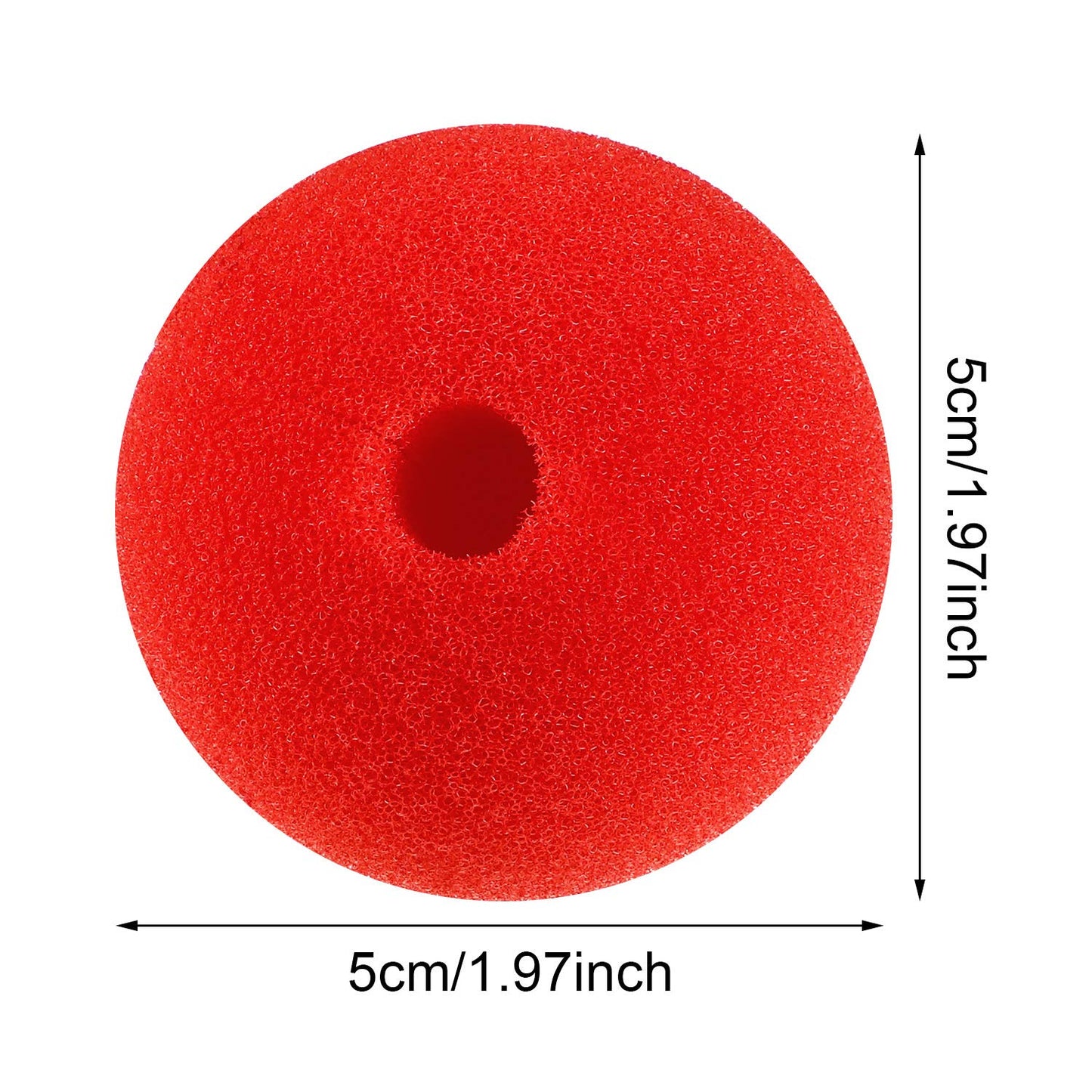 meekoo 10 Packs 10/40 Pack Red Clown Nose Red Foam Sponge Nose for Halloween Christmas Cosplay Comic Party Supplies