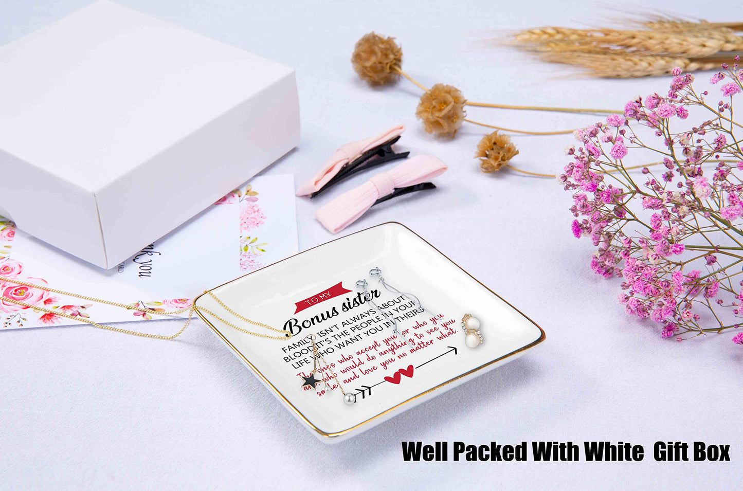 Topthink Bonus Sister Gift Birthday Christmas Mothers Day Graduation Gift for Sister in Law,Step Sister,Unbiological Sister,Best
