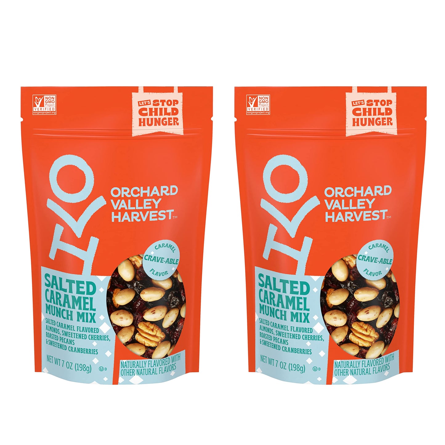 Orchard Valley Harvest Salted Caramel Munch Mix, Salted Caramel Flavored Almonds, Sweetened Cherries & Cranberries, Roasted Peca