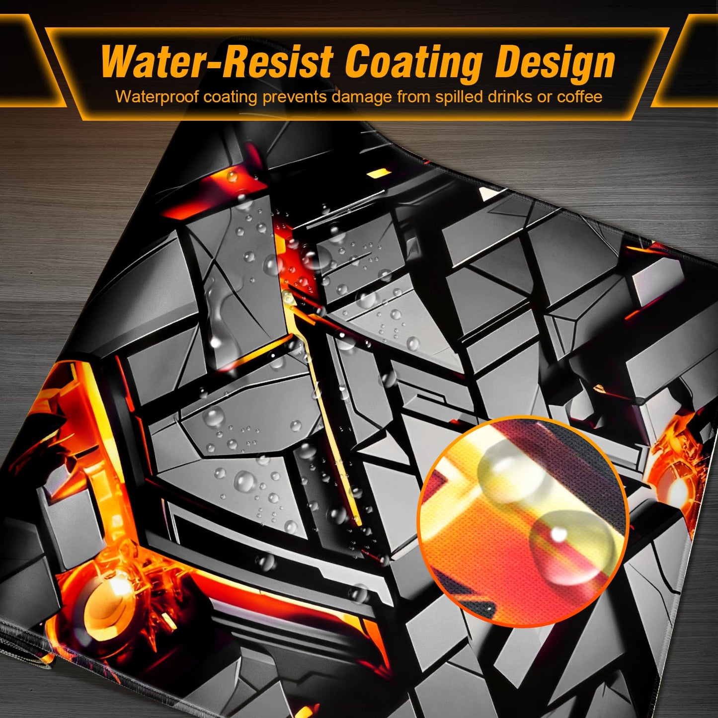 Large Mousepad Gaming, 35.4x15.7in Mouse Pad for Professional Gaming & Comfort Office, Quality Lycra Cloth Extra Large Mouse Pad XXXL, Non-Slip Rubber Base Lightweight Mousepad