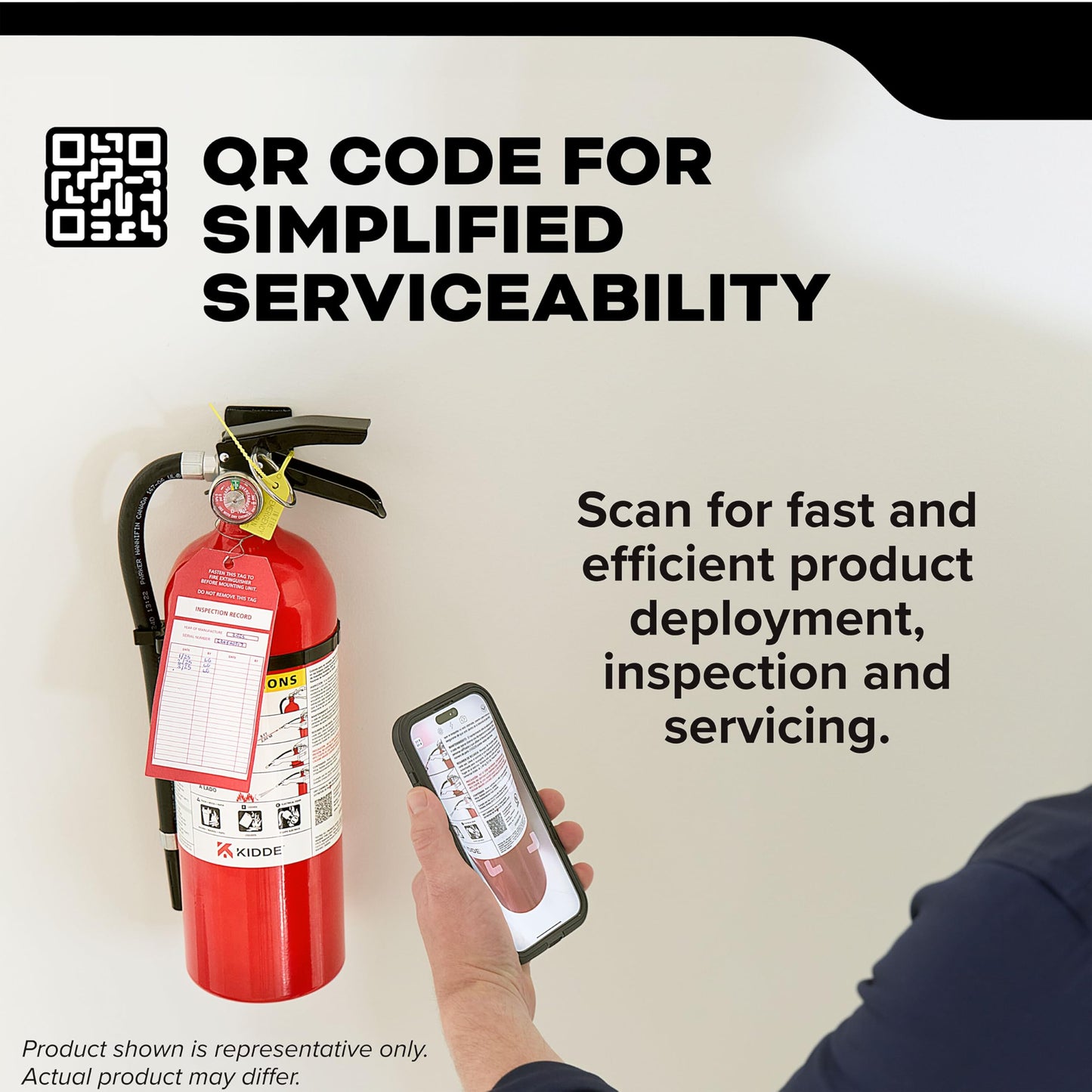 Kidde Commercial-Grade Fire Extinguisher for Office, Parking Garages, Rechargeable, 3A40BC
