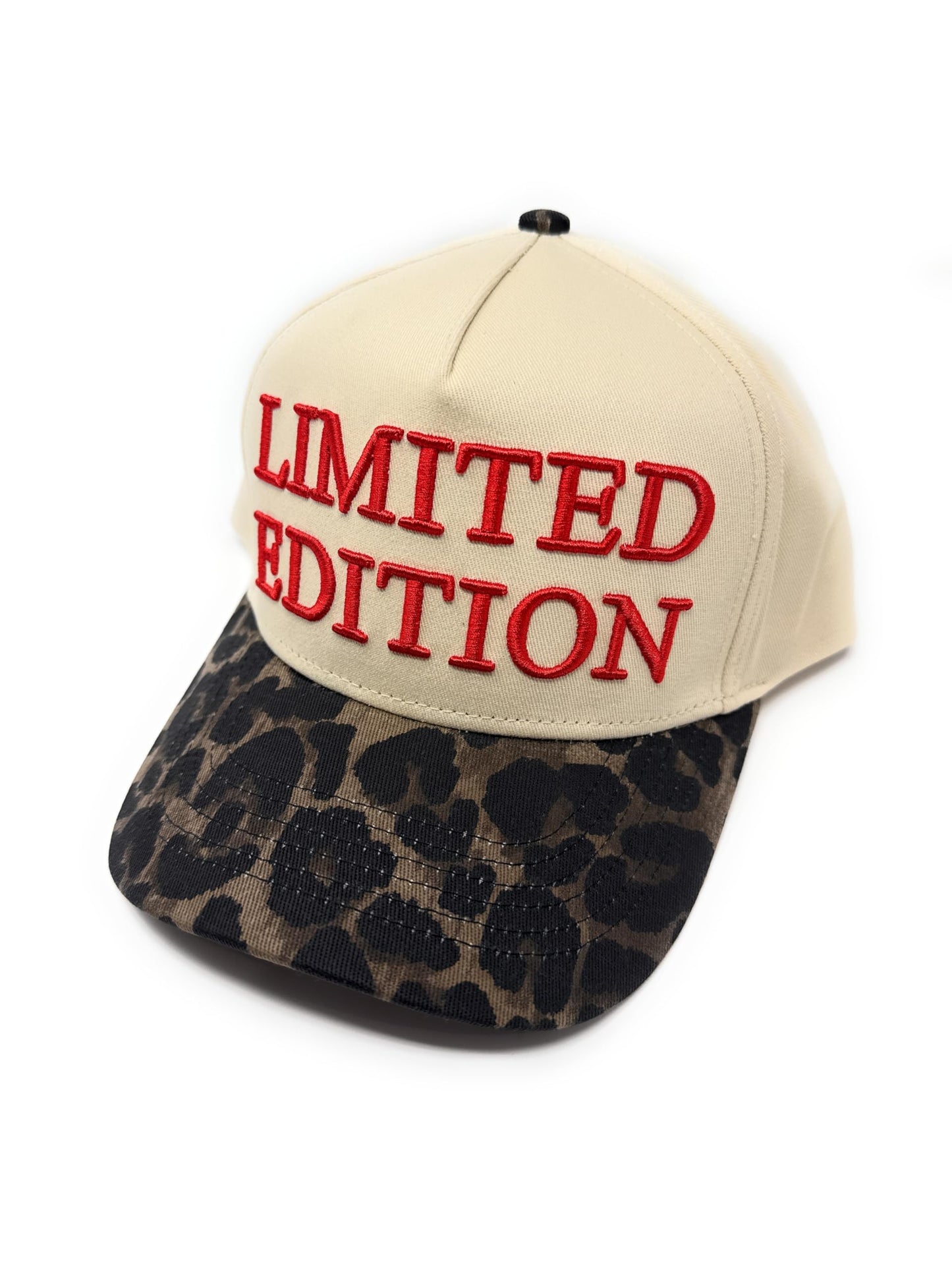 Vintage Leopard Print Trucker Cap, Puff Embroidered Design, Limited Edition, Trucker Hat